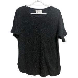 Cloth & Stone Anthropologie Black Short Sleeve Shirt Women's Small